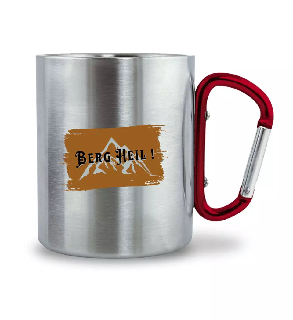 Edelstahl-Tasse Berg Heil !