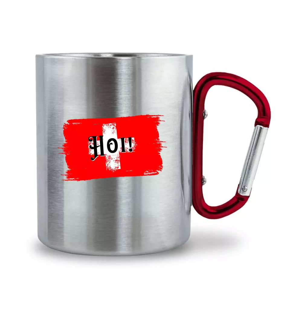 Edelstahl-Tasse Hoi !