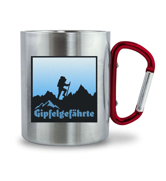 Edelstahltasse Gipfelgefährte Blau